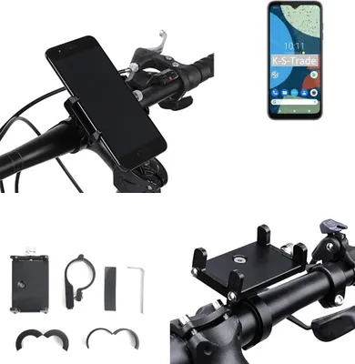 Produktbild von K-S-Trade Handyhalterung für das Fahrrad kompatibel mit Fairphone 4 Halter Lenkstange Fahrradhalterung Motorrad Bike Mount Befestigung Smartphone