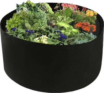 Produktbild von Gartenpflanzsäcke aus Filz (schwarz, 100 Gallonen, 96,5 cm Durchmesser, 50 cm Höhe, 1 mm dick)