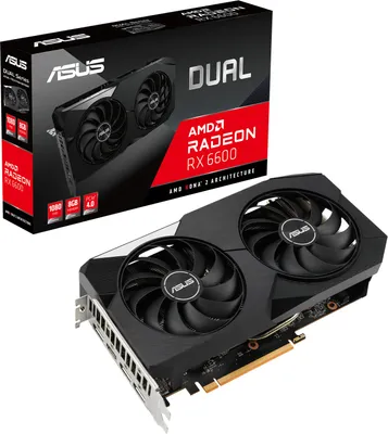 Produktbild von ASUS Dual -RX6600-8G - Radeon RX 6600 - 8 GB - GDDR6 - 128 Bit - 7680 x 4320 Pixel - PCI Express 4.0