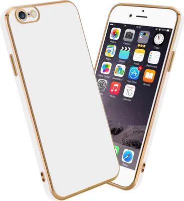 Produktbild von Cadorabo Schutzhülle für Apple iPhone 6 / 6S Hülle in Weiß Handyhülle TPU Silikon Kameraschutz Etui Case