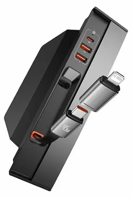Obrázek produktu pro Baseus Hub T-Space, USB typu C, ABS (akrylonitril-butadien-styren), Hliník, Polykarbonát (PC), 45 W, 1 m, Tesla Model 3 / Tesla Model Y, 294 mm