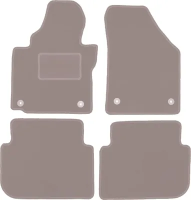 Image de Tapis de sol en velours pour Volkswagen Touran I (2004-2010) - tapis de sol LUX beige (4 pièces)
