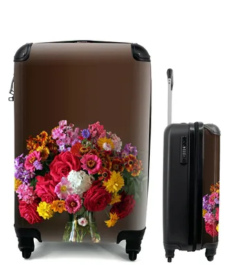 Produktbild von MuchoWow® Koffer Handgepäck Trolley Rollkoffer Kleine Reisekoffer mit 4 Rollen - Vase - Stilleben - Farben - Cabin Size < 55x40x23 cm & 55x40x20 cm - Fotokoffer - Kabinenkoffer - Boardgepäck - Reise-Box - Reisekoffer - Reisegepäck - Koffer mit Bild - Trolley für Kinder
