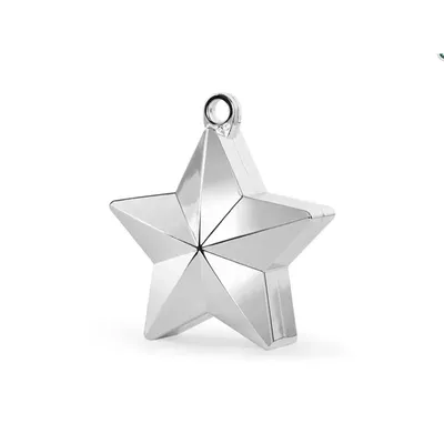 Obrázok produktu pre Závažie na balóny Hviezda, strieborná Party Deco
