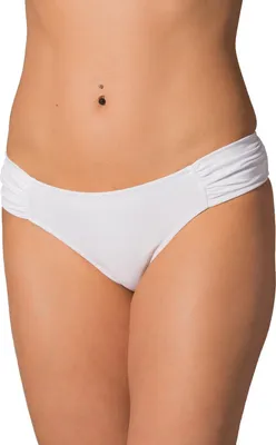 Produktbild von Aquarti Damen Bikinihose mit seitlichen Raffungen, Farbe: Weiß, Größe: 38