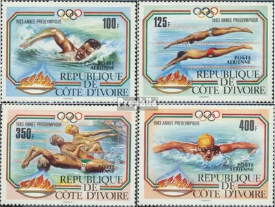 Produktbild von Briefmarken Elfenbeinküste 1983 Mi 787-790 (kompl.Ausg.) postfrisch Olympische Sommerspiele 1984, Los Angeles