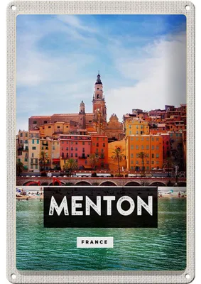 Produktbild von Blechschild Reise 20x30cm Menton France Provence Stadt
