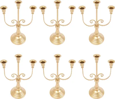 Image de 6x Chandelier de table Chandelier or
