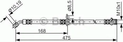 Produktbild von BOSCH 1 987 481 326 Bremsschlauch Hinten Rechts für HONDA Accord VII Limousine (CL, CN)