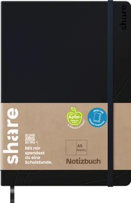 Produktbild von Journal Y-07-10-02 A5 blanko schwarz Packung mit 4 Stück