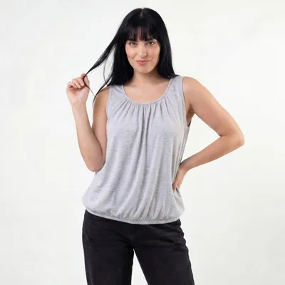 Produktbild von Sommer Top Damen Trägertop mit Gummibund 38 40 42 44 46 48 Stretchtop Viskose
