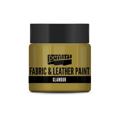 Immagine prodotto di PENTART Vernice per tessuti e pelle Glamour, 50 ml, oro