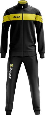 Produktbild von XS|Zeus Tuta Apollo Herren Trainingsanzug Schwarz Gelb