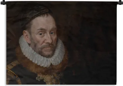 Produktbild von MuchoWow® Wandteppich Wandbehang Wilhelm von Oranien - Gemälde - Alte Meister - Kunst 120x90 cm Tapisserie Dekoration Wandtuch - Wohnen - Aufhänger für die Wand