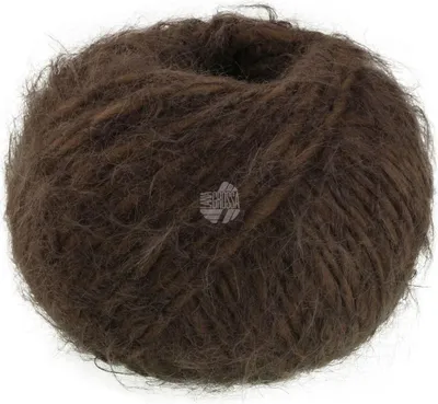 Produktbild von Lana Grossa BASTA 50 g Garn im Fake Fur Look mit Franseneffekt 100 m Farbe 033 - Schokobraun