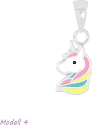 Produktbild von Einhorn Anhänger Silber 925: Kinderschmuck Kette Modell 4 ohne Kette