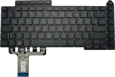 Produktbild von Trade-Shop Original Laptop Tastatur Deutsch QWERTZ mit Per-Key RGB Backlit kompatibel mit 0KBR0-4810US00, 0KNR0-481KUS00, 4812US00, 4814US00