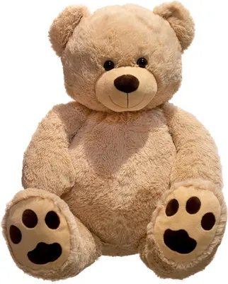 Image de Ours en peluche géant - Ours à câliner - Très doux - 100 cm - Marron