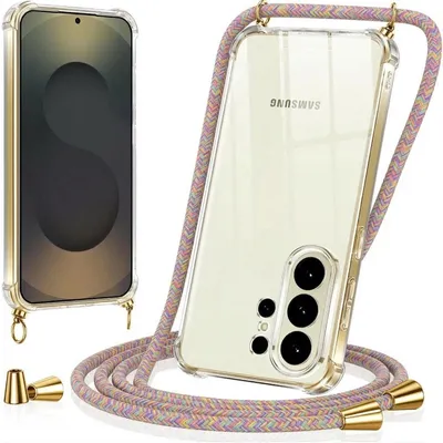 Image de Lanière pour Samsung Galaxy A57 5G : étui à porter en bandoulière, coque de protection avec cordon, étui pour téléphone portable, lanière arc-en-ciel