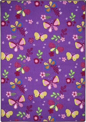 Image de Tapis pour enfant « Motýlek » 5291, violet, 133 x 133 cm