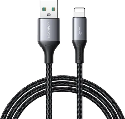 Produktbild von Joyroom Flash Series Schnellladekabel USB-A auf Lightning, 3 A, 1 m - Schwarz
