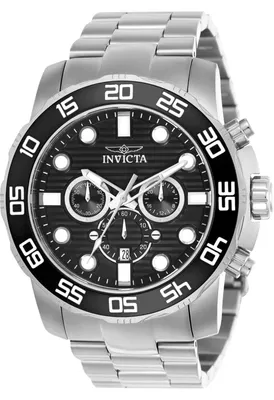 Obrázok produktu pre Invicta Pro Diver - SCUBA 22226 Pánske Hodinky - Quartz Hnací Mechanizmus - Nerezová Oceľ s Čiernym Ciferníkom - 50 mm