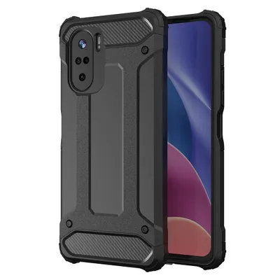 Produktbild von Hybrid Armor Hülle für Xiaomi Poco F3 / Redmi K40 Pro - Schwarz KP9534
