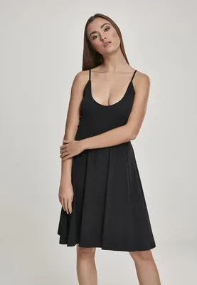 Immagine prodotto di Urban Classics Donna - Spaghetti Stretch Kleid schwarz - S