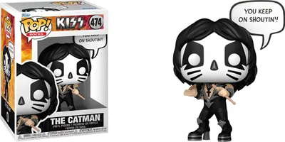 Produktbild von Funko FK84123 - KISS POP! Sayings Vinyl Figur The Catman(R&R All Night) 9 cm - Neu