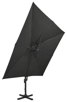 Obrázek produktu pro vidaXL Slunečník Traffic Light s ventilací 300x300 cm černý