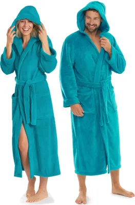 Produktbild von Malibu Bademantel XXXL türkis Mikrofaser 280g/m² Kapuze