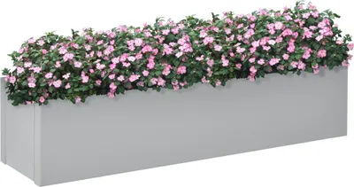 Produktbild von Outsunny Blumenkasten Pflanzkasten mit Entwässerungsloch für Balkon, Stahl