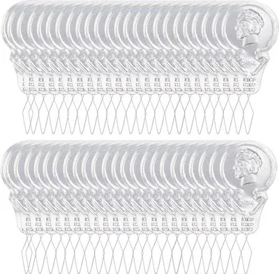 Produktbild von 50 Stücke Einfädelhilfe,Nadeleinfädler,Einfädelhilfe für Nähnadeln,Einfädelhilfe Nähmaschine,Einfädler für Nadeln,Nadeleinfädler für Nähmaschinen,Aluminiummaterial,für Nähen,Sticken (Silber)