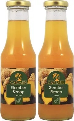 Produktbild von Doppelpack Carmen Ingwersirup (2x 300ml) | Ingwer- Sirup | + 9 Ideen wozu er passt