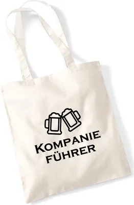 Produktbild von Huuraa Jutebeutel Kompanieführer Schützenfest 10 Liter Natural Baumwolle Tasche Geschenkidee