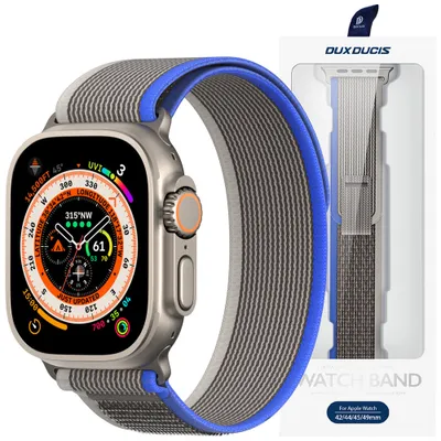 Produktbild von Sportliches Klettband Für Apple Watch 8 / 7 / 6 / Se / 5 / 4 / 3 / 2 / 1 (38, 40, 41 Mm) Dux Ducis Band Yj Version - Blau/Grau