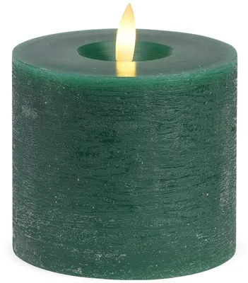 Immagine prodotto di Set di 2 candele a LED di vera cera tremolanti 10x9 cm verde