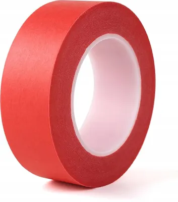 Productafbeelding van Schilderstape 30 mm – Rood, Acrylkleefmiddel | 50 m Papieren Kreptape | Voor Schilderen En Bescherming