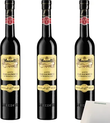 Produktbild von Mazzetti Aceto Balsamico Di Modena 3er Pack (3x500ml Flasche) + usy Block