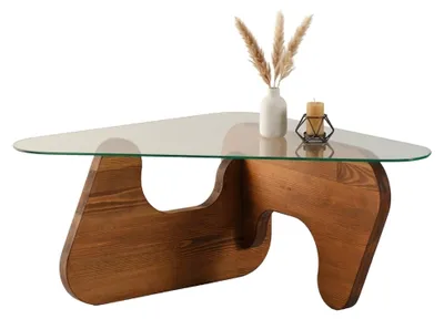 Produktbild von Volpiano - Couchtisch, 86x66x36h cm Nussbaum Braun, Dreieckige Form