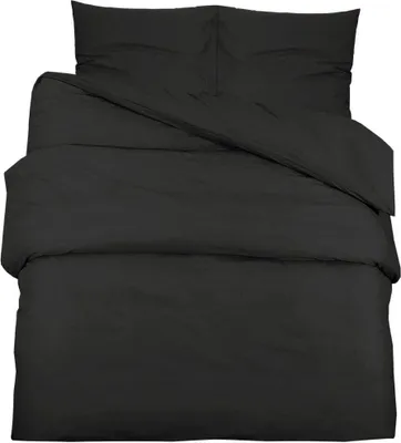 Immagine prodotto di vidaXL Set di biancheria da letto nera 200x200 cm in cotone