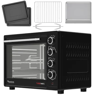 Zdjęcie produktu dla Piekarnik elektryczny TurboTronic 35L termobieg rożno grill 1600W Czarny