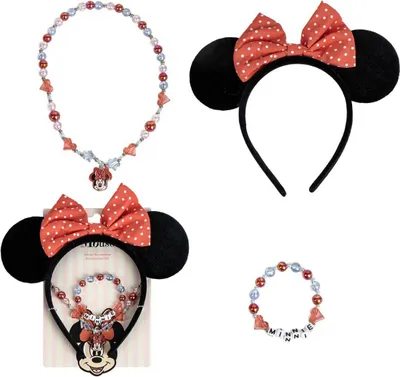 Productafbeelding van Minnie Mouse sieradenset, roze, 3 stuks