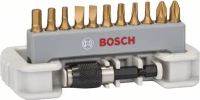 Produktbild von Bosch Schrauberbit-Set Max Grip 11-teilig PH PZ T, S HEX Schnellwechselhalter