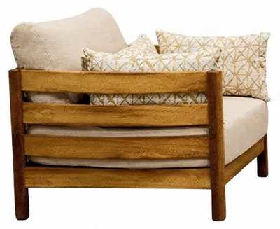 Zdjęcie produktu dla Komplet wypoczynkowy w kolorze beżowym: sofa 3-osobowa, 2 fotele, elegancki stolik kawowy