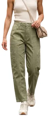 Produktbild von Tommy Hilfiger Damen High Rise Stitch Cargo khaki Büffelhose W27