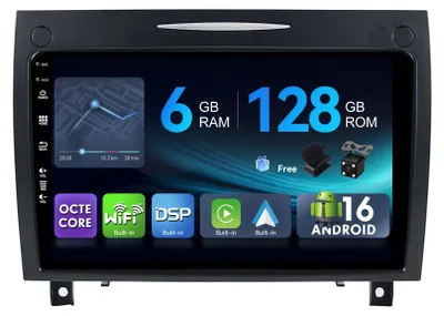 Immagine prodotto di Autoradio 6G + 128G compatibile con Mercedes R171 SLK280 SLK350 SLK55 (2004-2010), con sistema Android 16