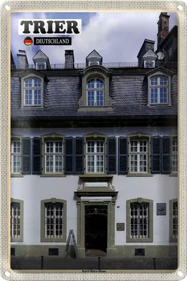 Produktbild von Blechschild Städte Trier Karl-Marx-Haus Altstadt 20x30cm