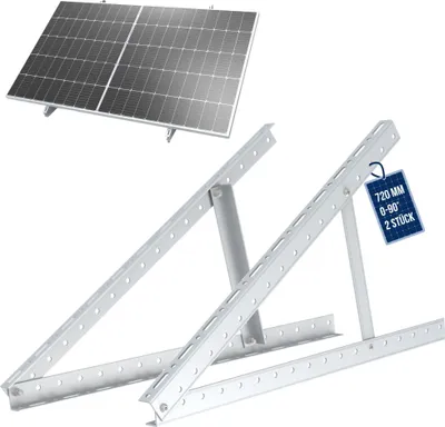 Produktbild von NuaSol držák solárních panelů na plochou střechu Solární a fotovoltaické montážní systémy Výška fotovoltaického modulu balkónové elektrárny až 105 cm Úhel sklonu nastavitelný 0-90°