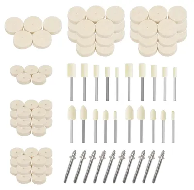 Produktbild von Set mit 100 Stück Wolfilz-Polierpads